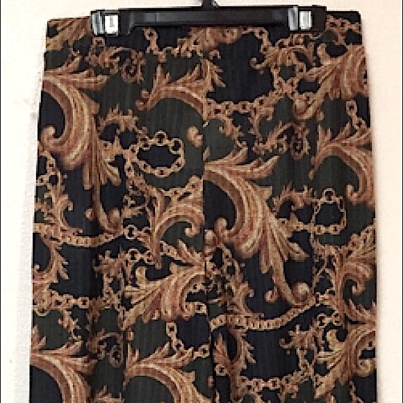 Zara Baroque Print Wide Leg Palazzo Pants - Picture 7 of 10